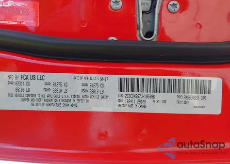 2018 Dodge Charger Sxt from USA, damaged, VIN 2C3CDXBG7JH185086